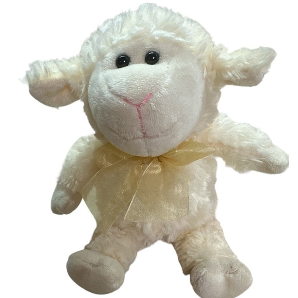 Commonwealth Ready Set Snuggle Plush Lamb Ivory Creamy White EUC 2012 - Picture 1 of 8